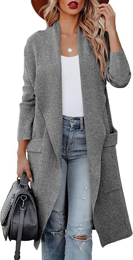 Leisure long solid color warm coat jacket for women - 2bazar4