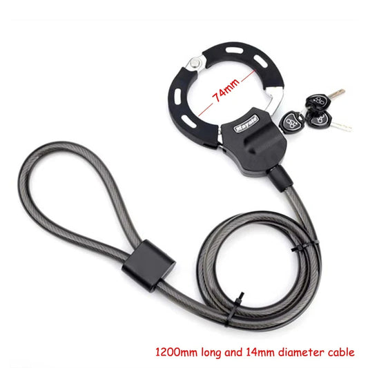 Heavy Duty Security Lock for Scooters, Bicycles, Prams, Black, High-Tech ABS Coated Ideal Scooter Lock for E-Scooter Motorcycle - 2bazar4