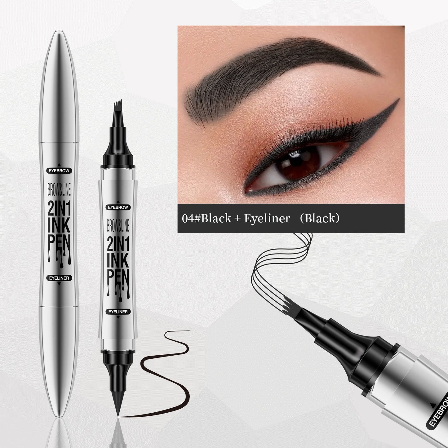 Hellokiss Eyeliner and eyebrow pencil 2 in 1 - 2bazar4