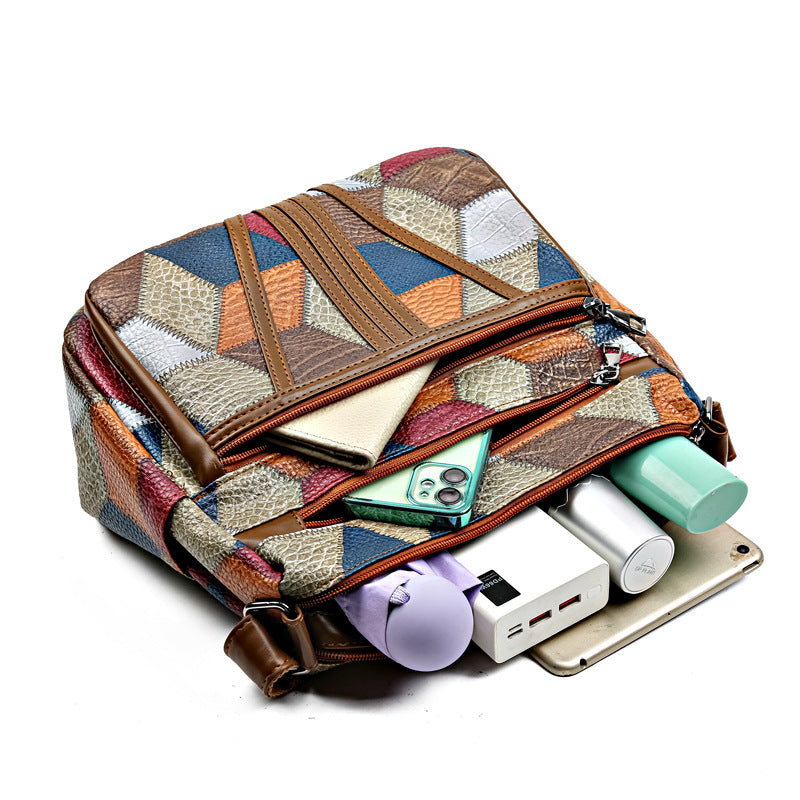 Colorblock Large-Capacity Shoulder & Crossbody Bag