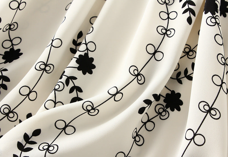 Summer Printed A-Line Skirt All-Match High Waist Skirt Women's Design Sense Midi Skirt - 2bazar4