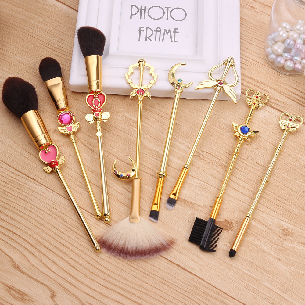 Sailor Moon Makeup Brush Tool Set Unicorn Wet and Wild Anime Peripheral Gifts - 2bazar4
