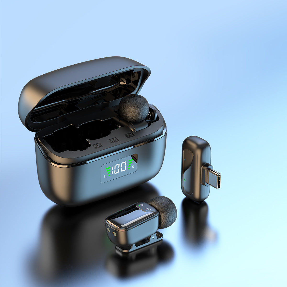 Wireless Lapel Microphone for Outdoor Computer Live Streaming Noise Reduction Universal Small Microphone eprolo