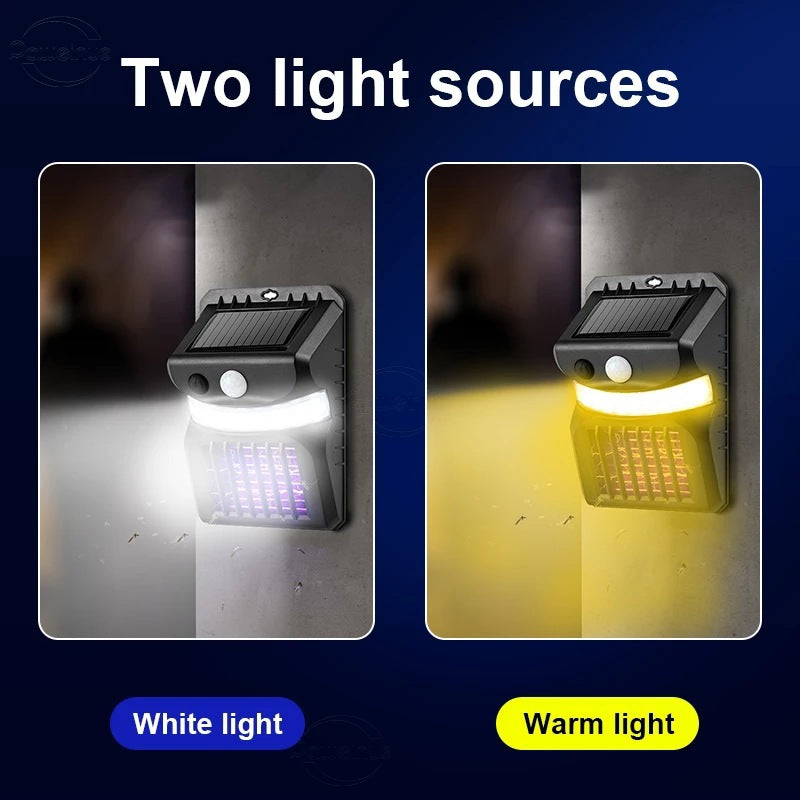LED New Solar Mosquito Killing Lamp Garden Upgrade Mosquito Repellent Lamp Human Intelligent Sensor Wall Lamp - 2bazar4