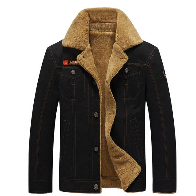 Winter Bomber Jacket Men Air Force Pilot MA1 Jacket Warm Male fur collar Mens Army Tactical Fleece Jackets - 2bazar4