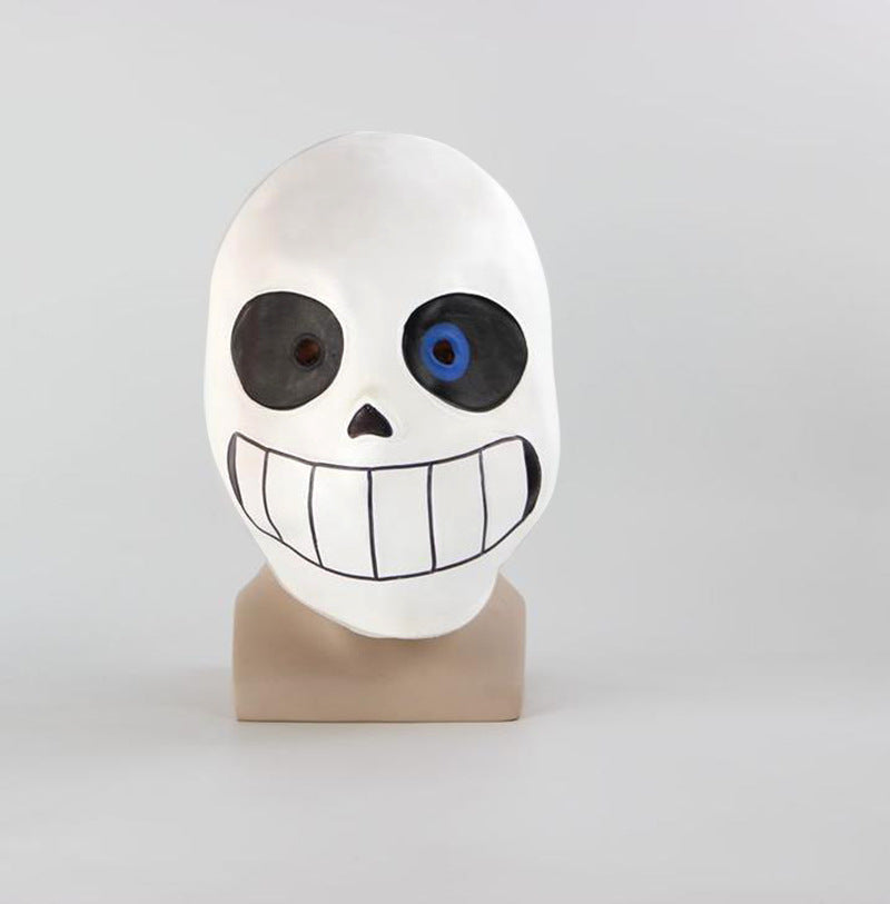 Undertale Sans Cosplay Hoodies Latex Mask COOL SKELETON Cos Blue Coat Halloween Cosplay Costume Unisex Jacket Headgear eprolo