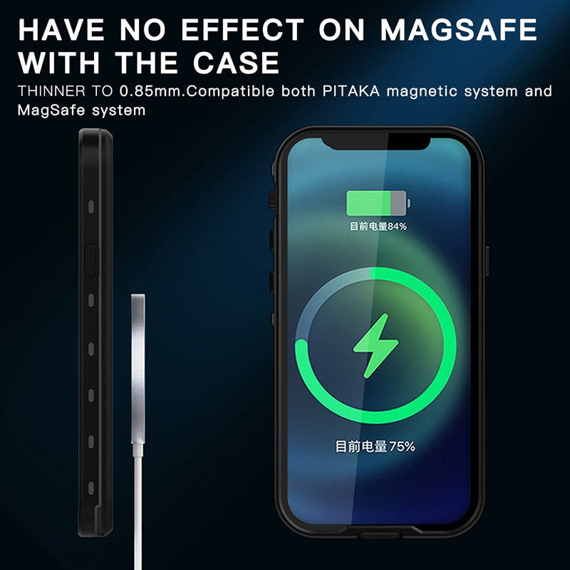IP68 Real Waterproof Phone Case For iPhone 12 Pro Max 12 Mini 12 Pro Underwater Diving Water Proof Hide Bracket Phone Covers - 2bazar4