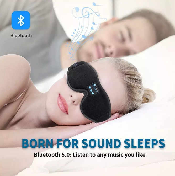 3D Bluetooth Eye Mask Headset Wireless Music Bluetooth Eye Mask New Sleep Bluetooth Eye Mask Stereo - 2bazar4