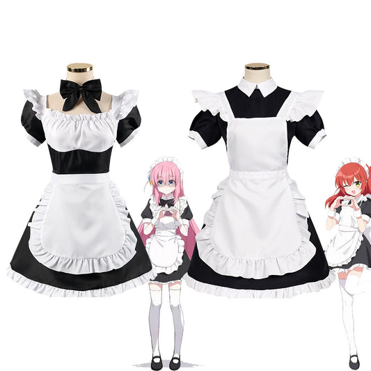 Lonely rock cosplay costume, Goto Ichiro, Kita Yoritomo, maid costume, cosplay anime costume