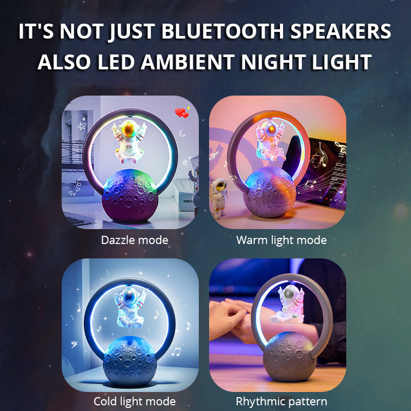 Maglev Bluetooth Speaker New Astronaut Night Light Home Creative Decoration Outdoor Subwoofer Bluetooth Sound - 2bazar4