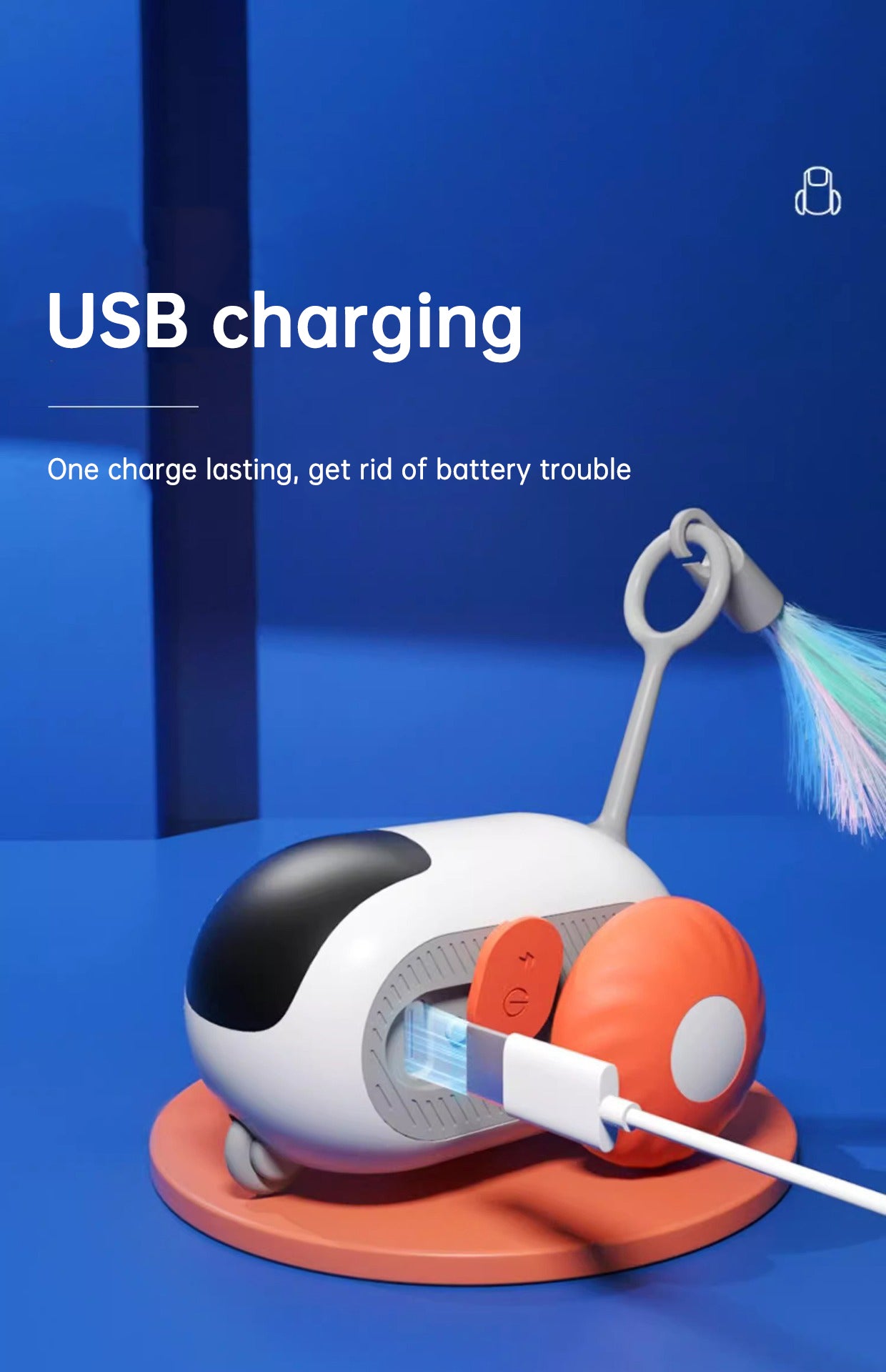 Remote Control Interactive Cat Car Toy USB Charging Chasing Automatic Self-moving Remote Smart Control Car Interactive Cat Toy P - 2bazar4
