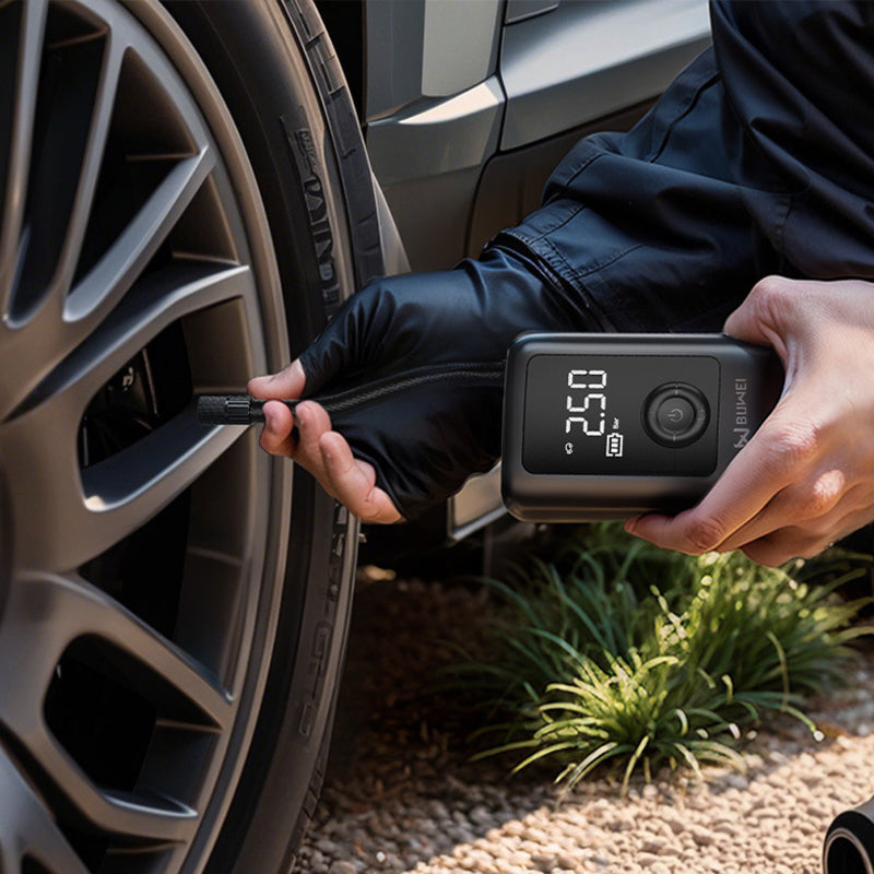 150PSI Rechargeable Electric Tire Pump with Light & LCD: for cars, bikes eprolo