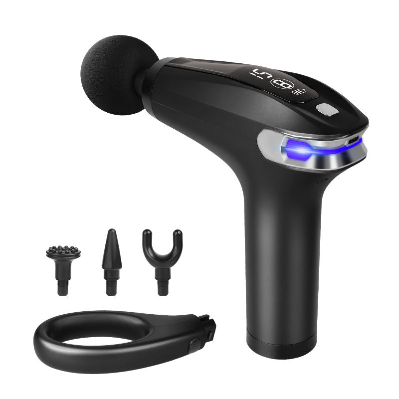 4 Massage Silicone Head Powerful Fascial Gun Portable Vibration Deep Tissue Percussion Muscle Back Massage Gun For Women - 2bazar4