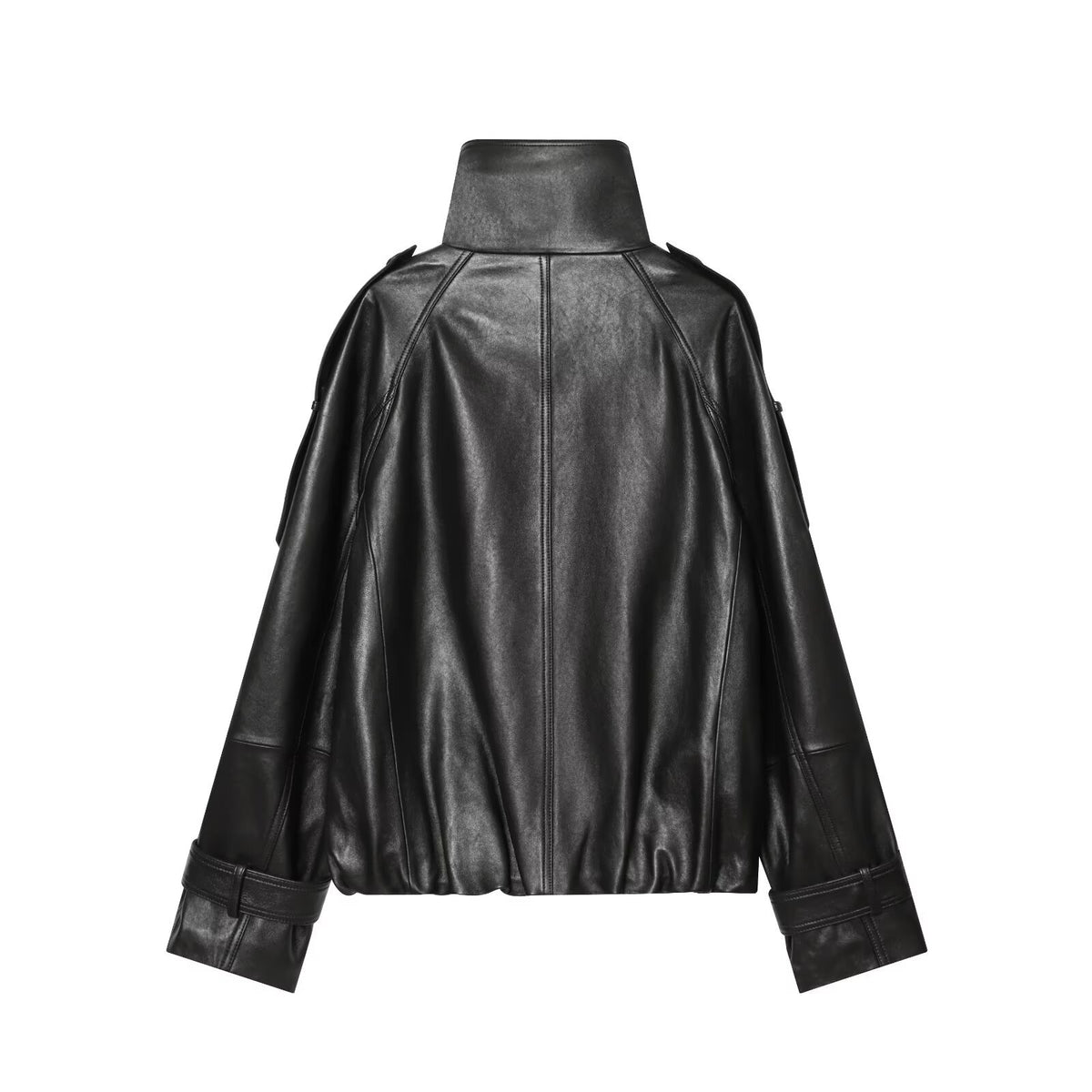 Women's Double-Breasted Faux Leather Jacket - product image 4