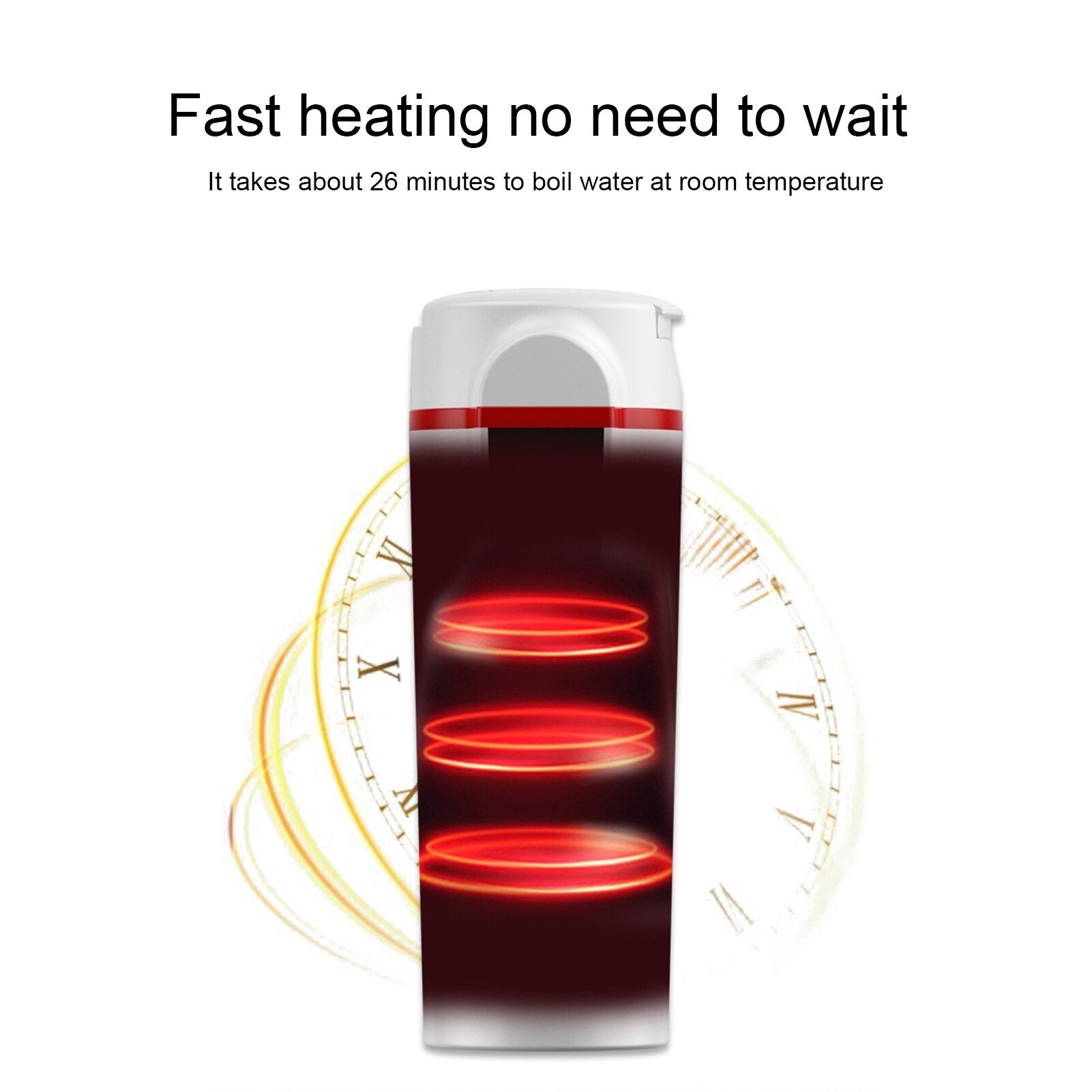 12V/24V 70W-100W Car Heating Cup 420ml Car Heated Smart Mug With Temperature Control Cigarette Lighter Car Kettle Water Heater - 2bazar4