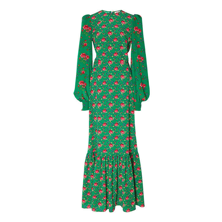 Bohemian Print Long Dress New Dress V-Neck Sexy for Women - 2bazar4