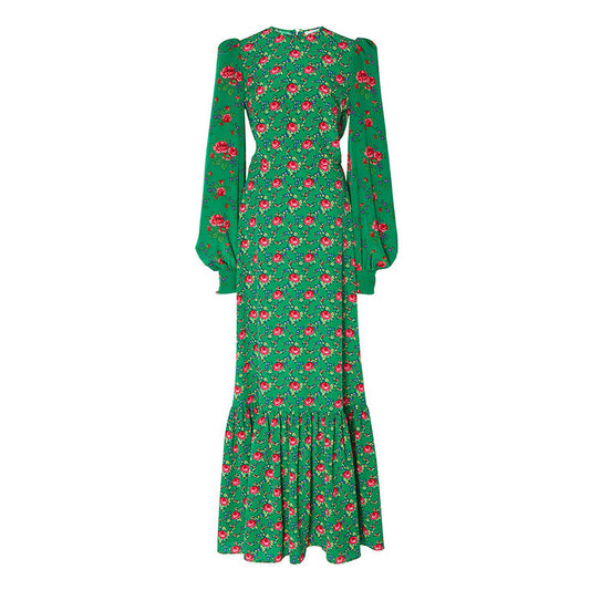 Bohemian Print Long Dress New Dress V-Neck Sexy for Women - 2bazar4