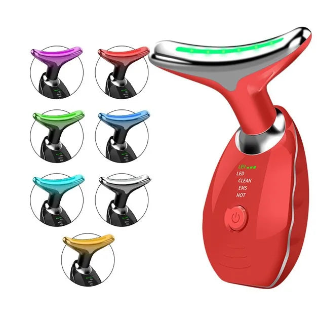 7 colors -Purpose Lifting And Firming Facial Massage Device Neck Face Massager Neck Face Beauty Device In  Portable Face Massager - 2bazar4