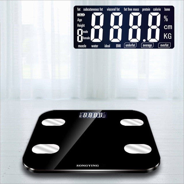 13 Body Index Electronic Smart Weighing Scales Bathroom Body Fat bmi Scale Digital Human Weight Mi Scales Floor lcd display - 2bazar4
