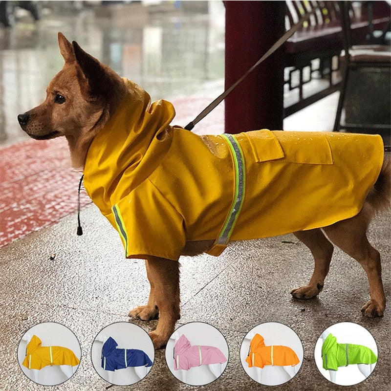 S-5XL Pets Small Dog Raincoats Reflective Small Large Dogs Rain Coat Waterproof Jacket Fashion Outdoor Breathable Puppy Clothes - 2bazar4