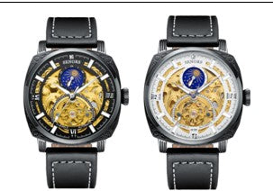 SENORS Sun Moon Star Wine Barrel Super Luminous Automatic Mechanical Watch Manufacturer Spot SN217 - 2bazar4