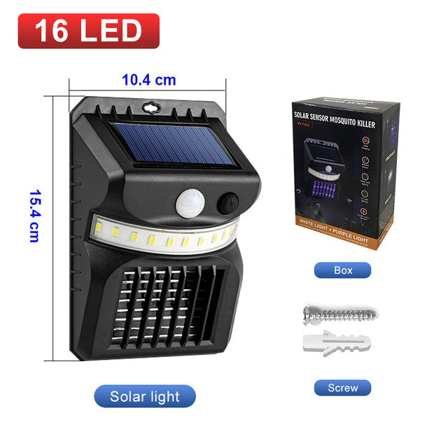 LED New Solar Mosquito Killing Lamp Garden Upgrade Mosquito Repellent Lamp Human Intelligent Sensor Wall Lamp - 2bazar4