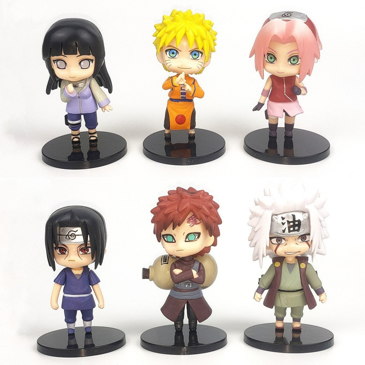 6 Naruto figurines, Naruto Sasuke Itachi, I Love Rokakashi Doll Cake Decorative Toys - 2bazar4