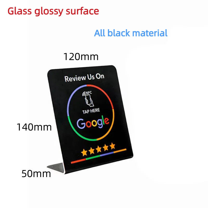 Google comment card NFC standing card NTAG213URL written into Apple Android phone touch NFC review card eprolo