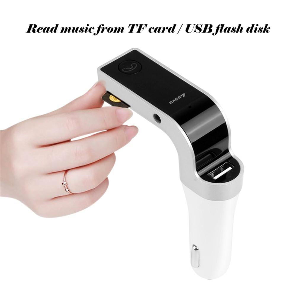 ANLUD Multifunction 4-in-1 CAR G7 Bluetooth FM Transmitter USB Flash Drives TF Music Player Car Kit USB Car Charger - 2bazar4