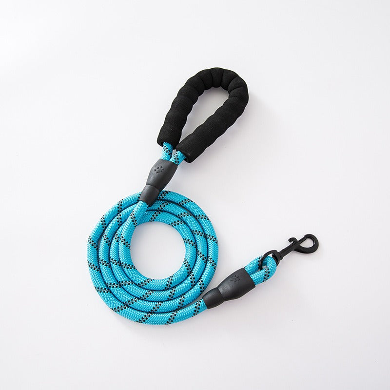 Foam handle nylon round rope dog leash dog chain collar pet dog leash - 2bazar4