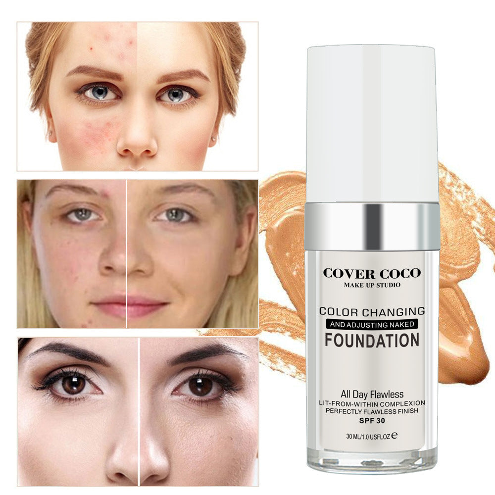 Color Changing Liquid Foundation Temperature Changing Complexion Liquid Foundation Color Changing Brightening Concealer Liquid Bb Cream - 2bazar4