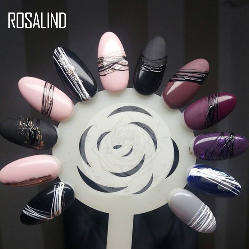 ROSALIND Gel Spider Line For Nails Art Gel Polish UV Colors Painting Gel Nail Polish Spider Gel Lacquer Web Stickers Gel Polish - 2bazar4