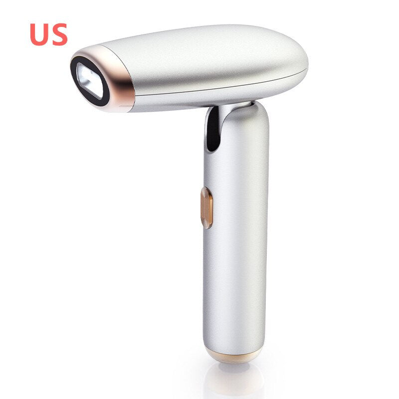Fold  Handheld Photon Flash Laser Depilatory 5 Gears Adjustable No Pain Rejuvenation Hair Removal Skin Beauty Machine - 2bazar4