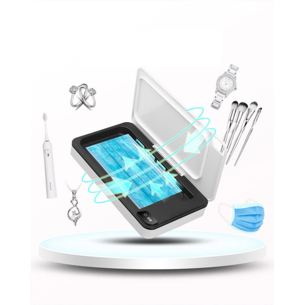 Portable Uv Sterilizer Box Mobile Phone Sanitizer Case For Phone Mice Toothbrush Mask Sterilization Box 1 Set - 2bazar4