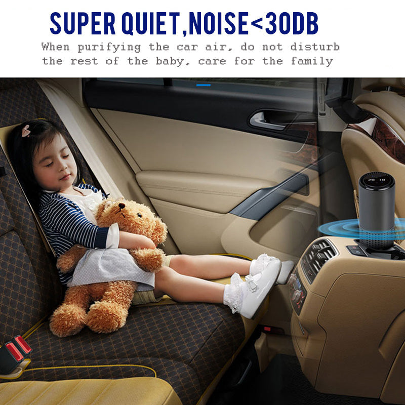 GIAHOL Air Purifier with HEPA Filter Fresh Air Anion Car Air Purifier Infrared Sensor Air Cleaner best for Car Home Office Gray - 2bazar4