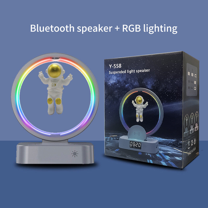 Magnetic Levitation Astronaut Bluetooth Speaker Clock Astronaut Audio RGB Computer Subwoofer Birthday Gift Y-558 - 2bazar4