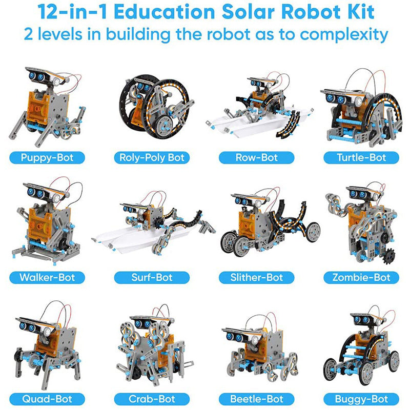 DIY Assembled Toy 13 In 1 Self Assembled Solar Toy Car  Intelligent RoAssembled Solar Toy Car Intelligent RobotMaterial: PlasticDIY: YesMulti function or not: YesElectric or not: NoAbility cultivation: using hands and brains