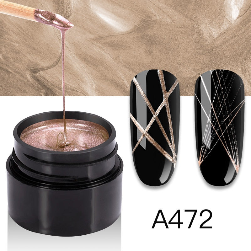 ROSALIND Gel Spider Line For Nails Art Gel Polish UV Colors Painting Gel Nail Polish Spider Gel Lacquer Web Stickers Gel Polish - 2bazar4