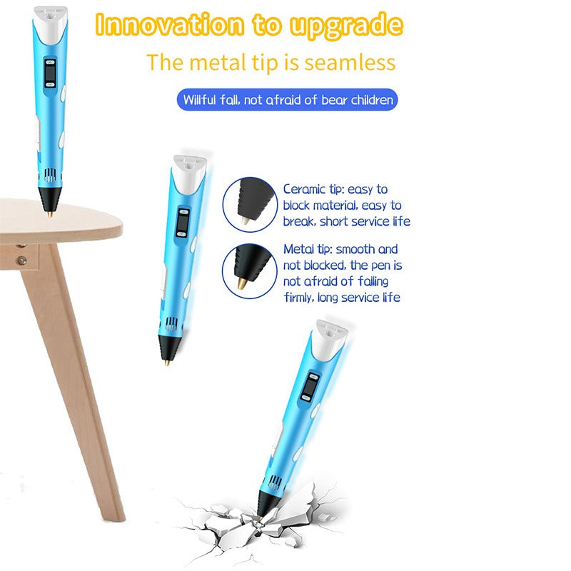 3D Printing Pen Smart DIY Three-Dimensional Graffiti Pen Drawing Pen Educational Children's Toys - 2bazar4