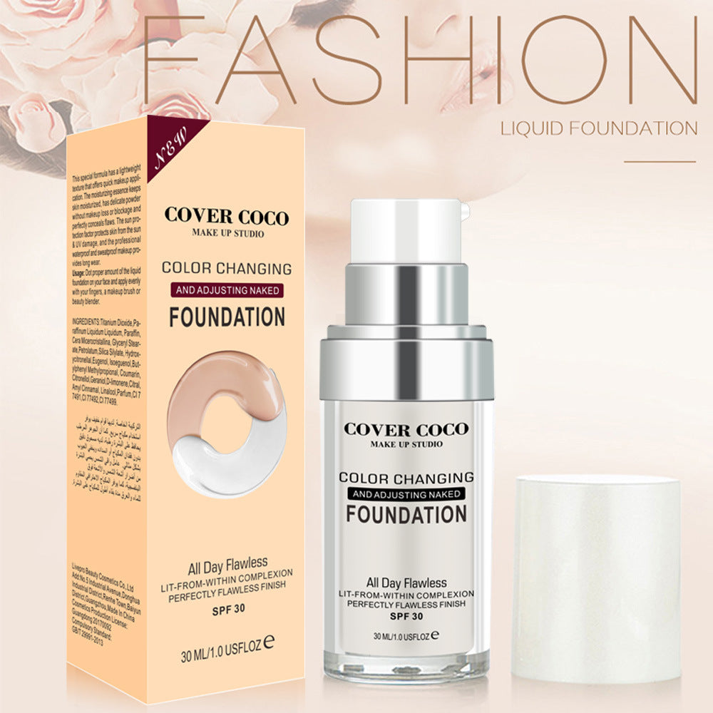 Color Changing Liquid Foundation Temperature Changing Complexion Liquid Foundation Color Changing Brightening Concealer Liquid Bb Cream - 2bazar4