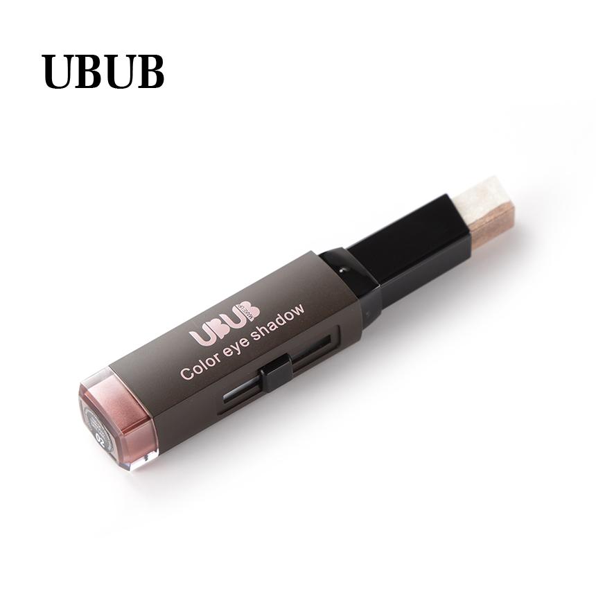 UBUB Double Color Stereo Gradient Velvet Shimmer Eyeshadow Stick Earth Color Eye Shadow Cream Pen - 2bazar4