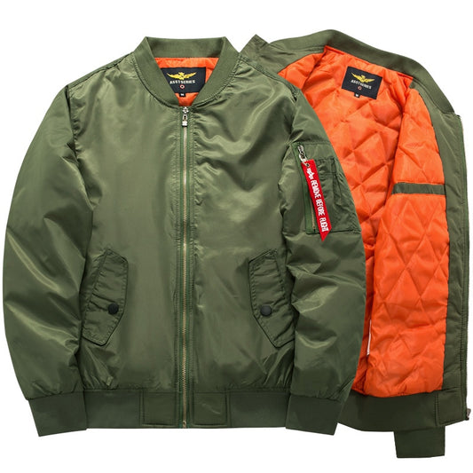 Ma1 Thick And Thin Army Green Military Motorcycle Ma-1 aviator Pilot Air Men Bomber Jacket - 2bazar4