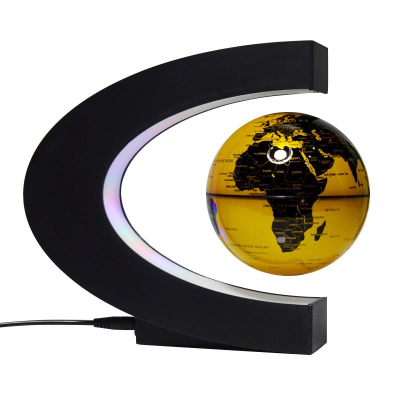 C-Shaped 3-Inch Magnetic Levitation Globe Creative Gifts For Valentine's Day Novel Home Decorations - 2bazar4