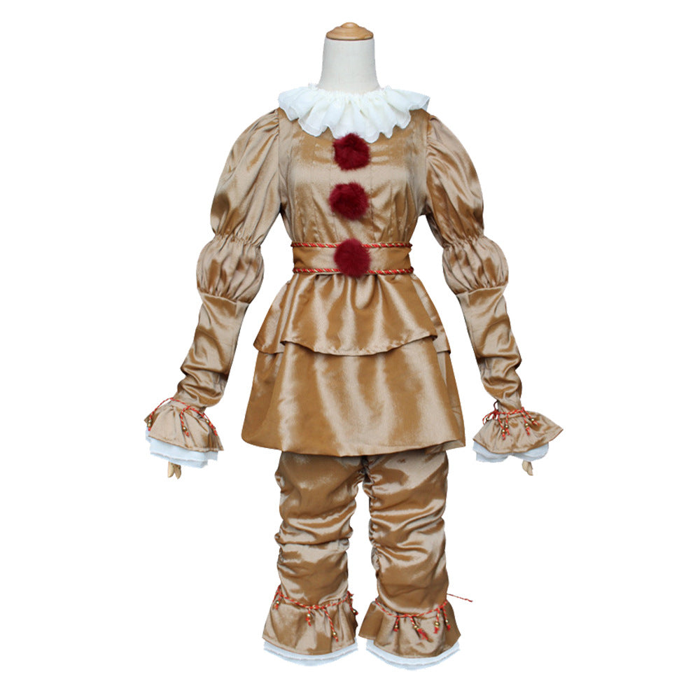 Halloween Clown Costume Luxury Pennywise Adult Size Cosplay Party Props Popular Movie Costumes Dress Up Accessories