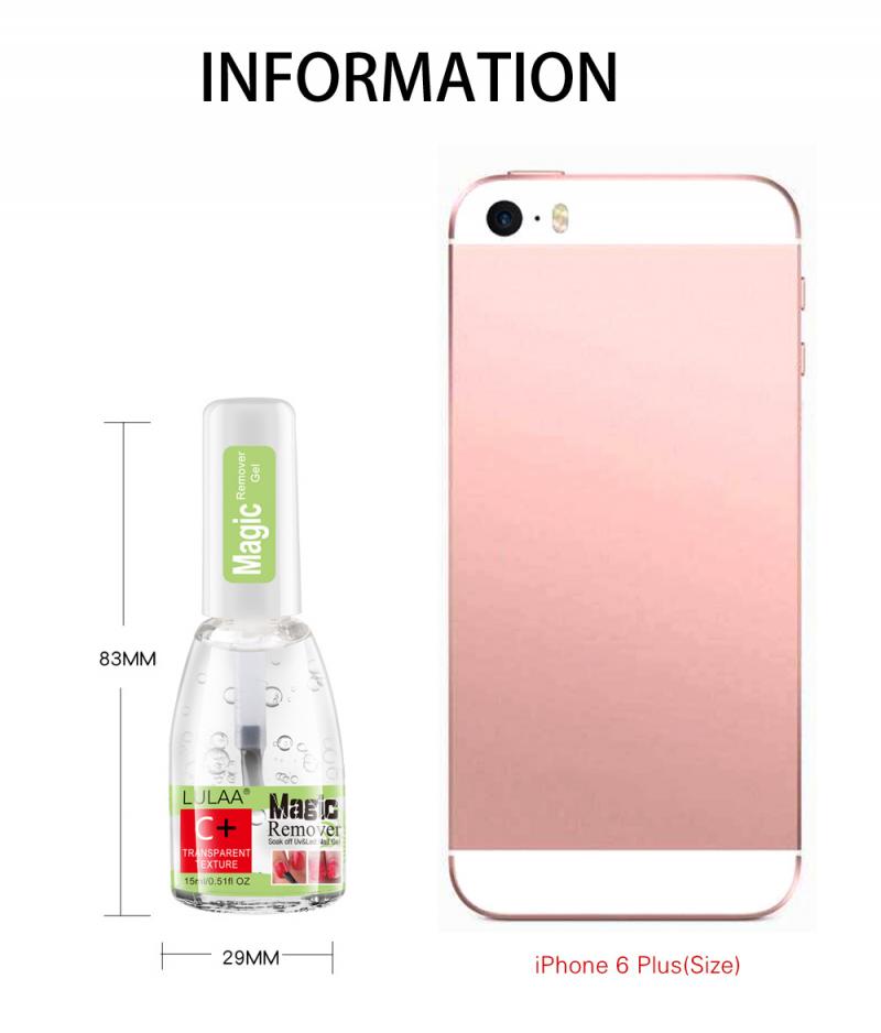 LULAA 15ml Remover Nail Gel Nail Polish Remover Liquid Nail Cleanser Nail Polish Remover Bursting Sticky Manicure Tools - 2bazar4