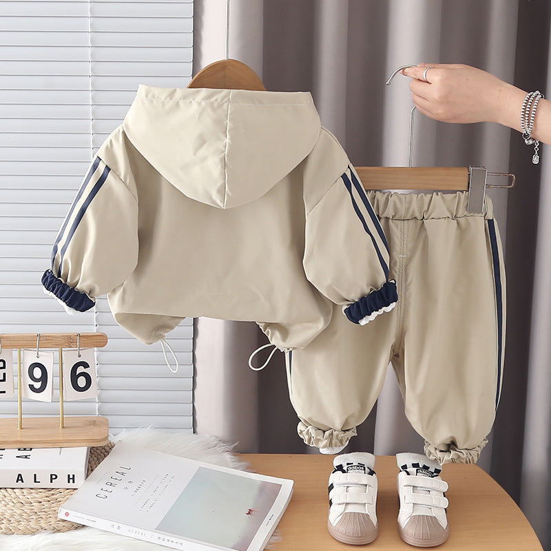 Toddler Embroidered 3-Piece Outfit Set – Jacket & Trousers