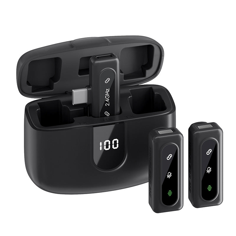 Wireless lavalier microphone J50 intelligent noise reduction digital display charging compartment digital display mini microphone eprolo