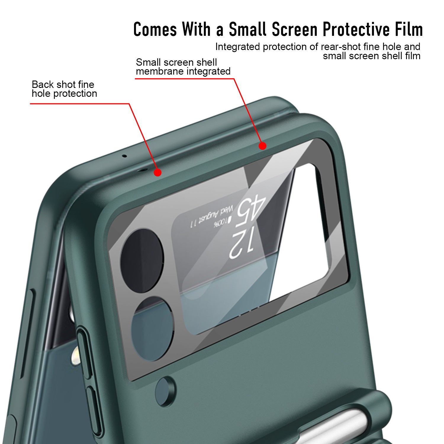 Suitable For Samsung Galaxy Z Flip3 Mobile Phone Cases Folding Screen Flip3 Protective Cover To Send Stylus Magnetic Suction Flip Phone Cover - 2bazar4