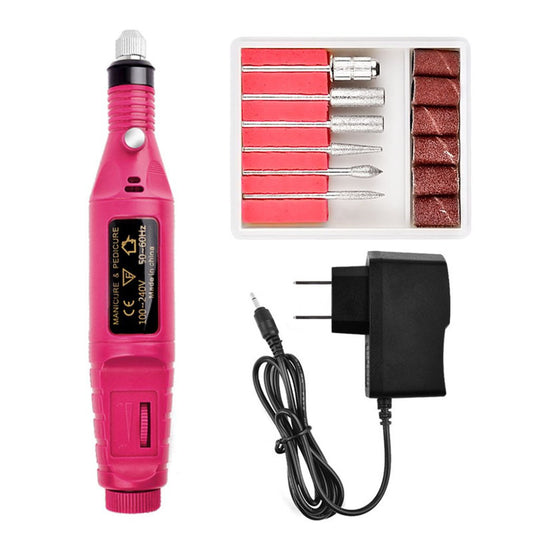 Electric Nail Drill Machine Kit Nail Gel Remove Machine Nail Art Tools Kit Pen Pedicure Nail File Sanding Bands - 2bazar4