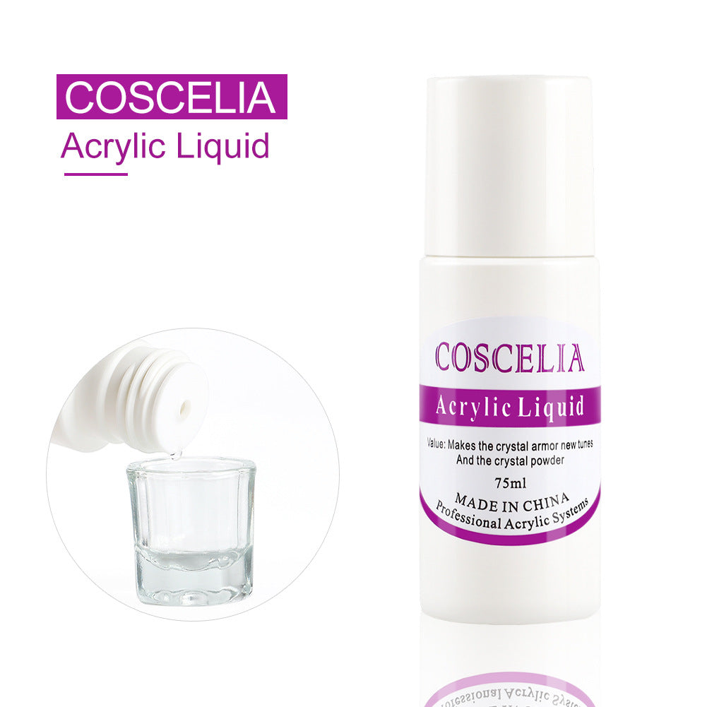 White Pink Crystal Powder 30ml Crystal Liquid Novice Suit Carved Extension Manicure Beginner Crystal Nail Suit - 2bazar4